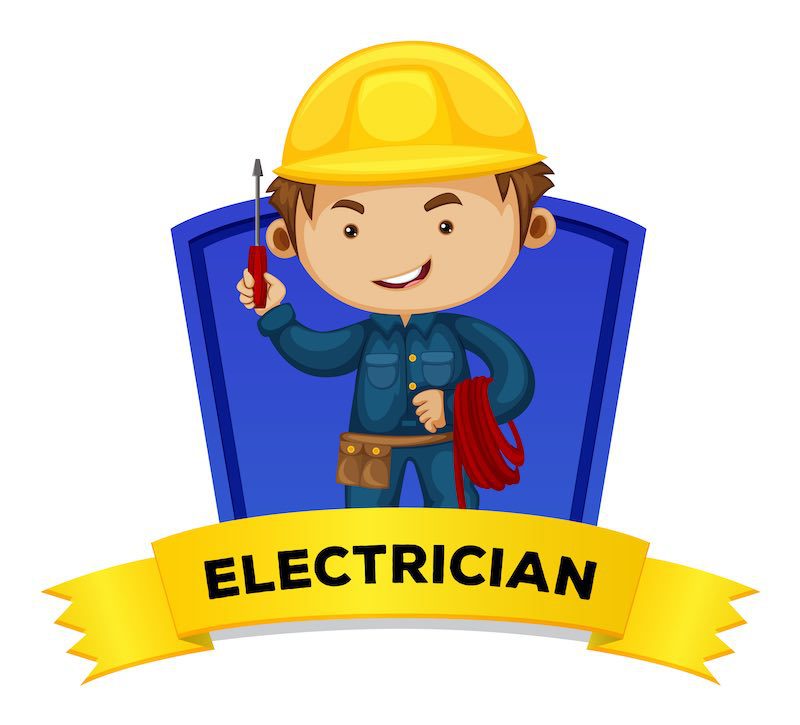 cartoon drawing of aSouthern MD electrician