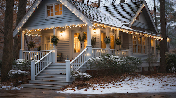 Hang Christmas lights