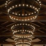 custom ceiling lighting for club house